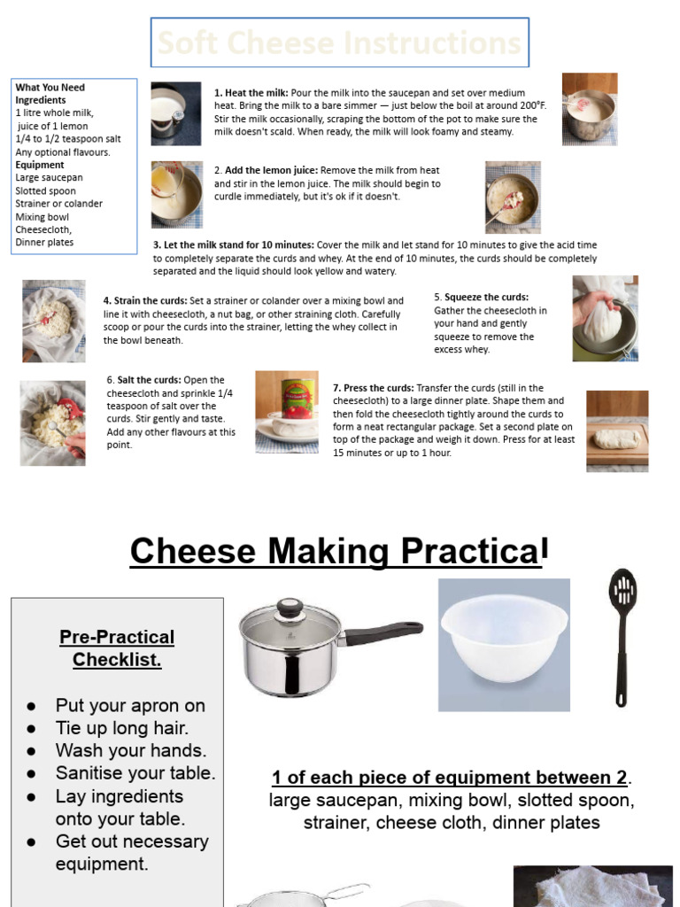 Homemade Soft Cheese Recipe Guide | PDF | Cheese | Milk