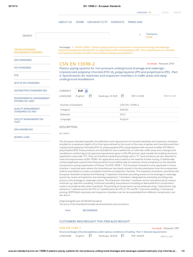 EN 13598-2: Manhole Specifications | PDF | Polyvinyl Chloride | Materials