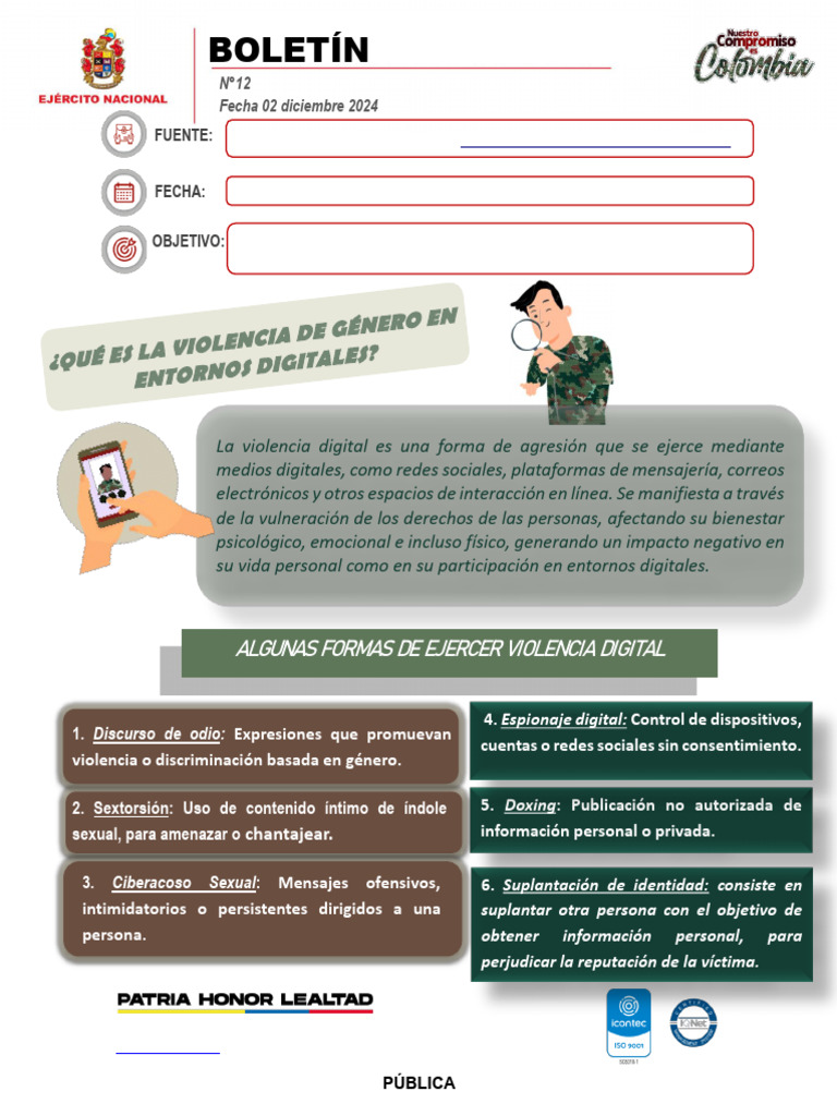 Boletin 12 Violencia de Genero en Entornos Digitales | PDF | Violencia ...