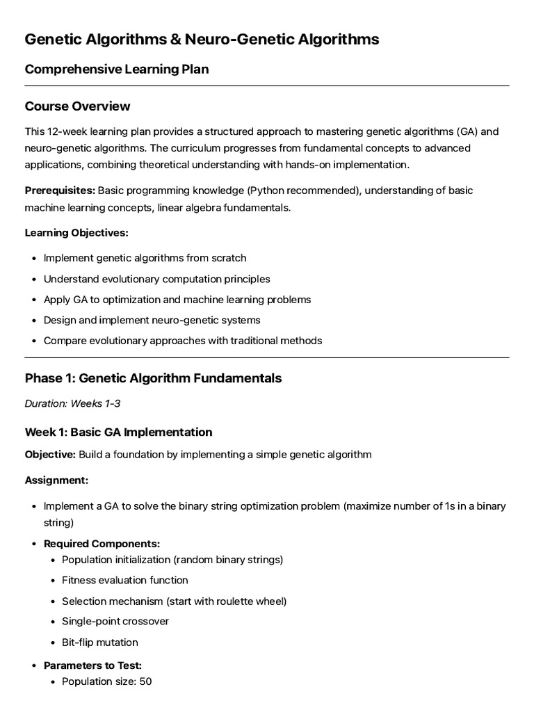 Mastering Genetic Algorithms in Python | PDF | Genetic Algorithm ...