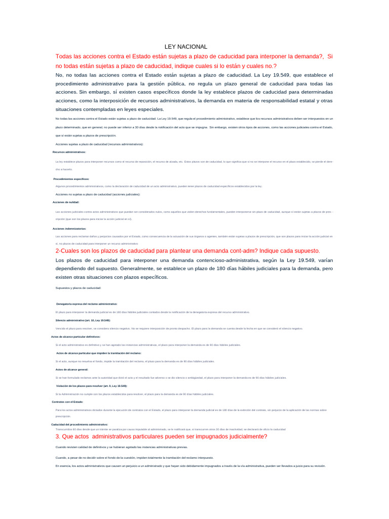 Ley 19549 Nacion y Ley 12008 Cont - Adm | PDF | Mandato | Apelación
