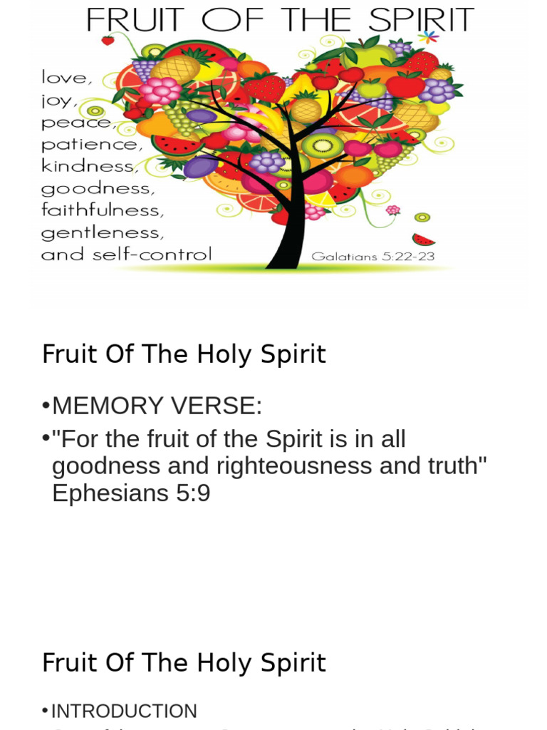 Understanding the Fruit of the Spirit | PDF | Fruit Of The Holy Spirit ...