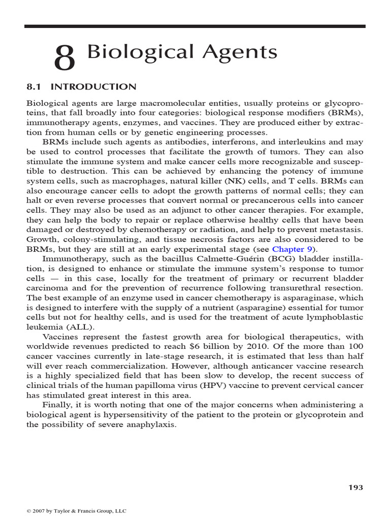 Overview of Biological Agents in Cancer Therapy | PDF | Antigen ...