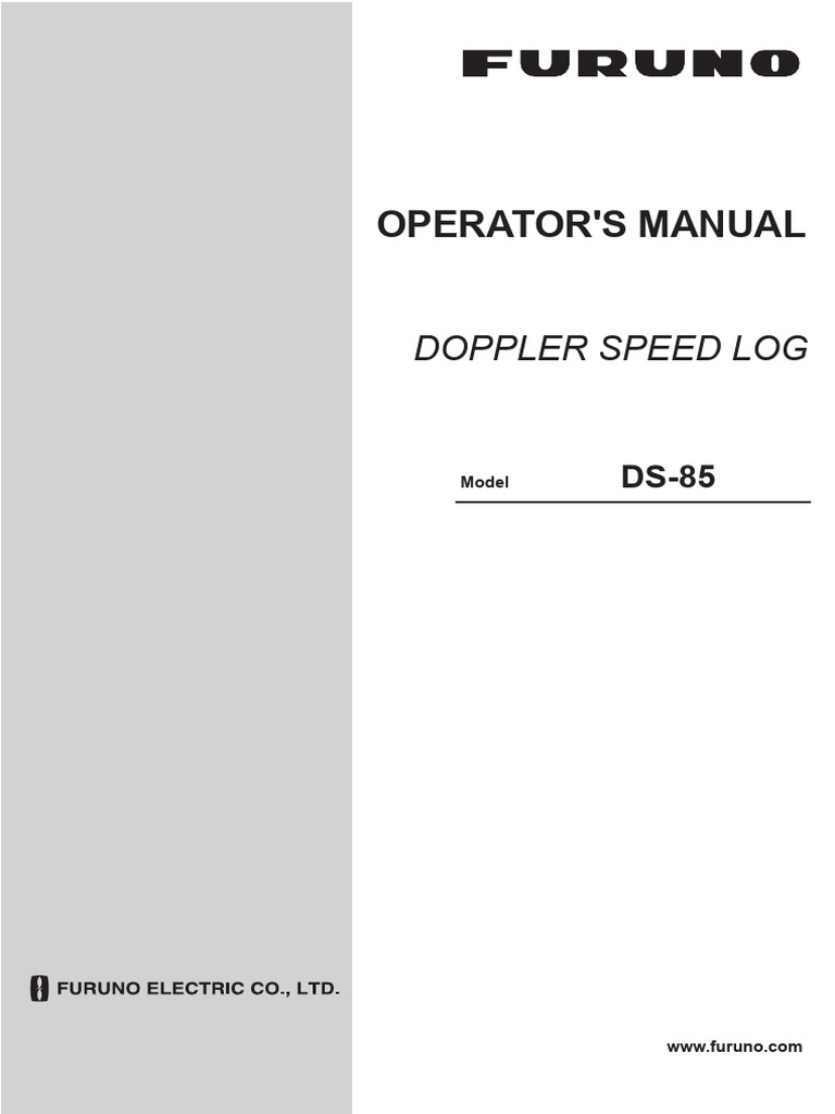 DS-85 Doppler Speed Log Manual | PDF | Doppler Effect