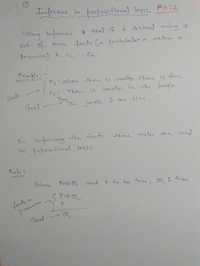 FS 2 Inference in Propositional Logic | PDF