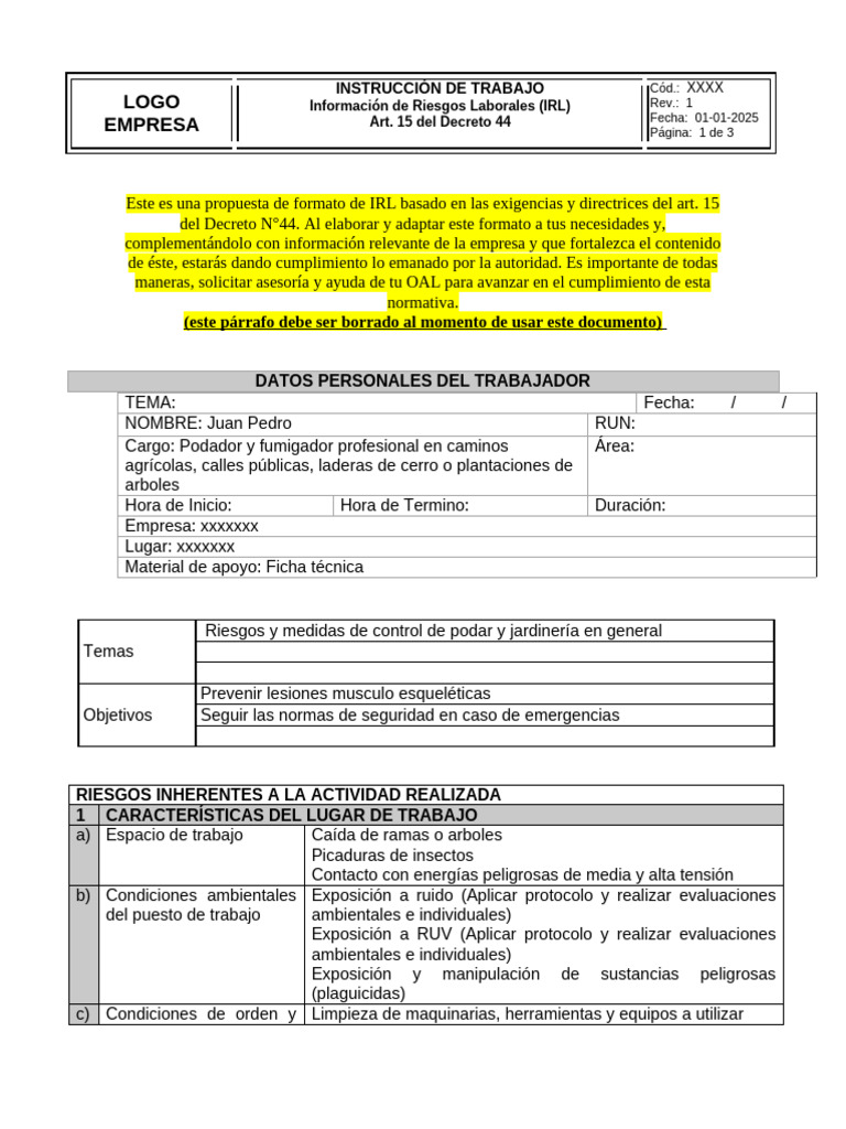 Form Irl - Jardineria y Poda General | PDF | Pesticida
