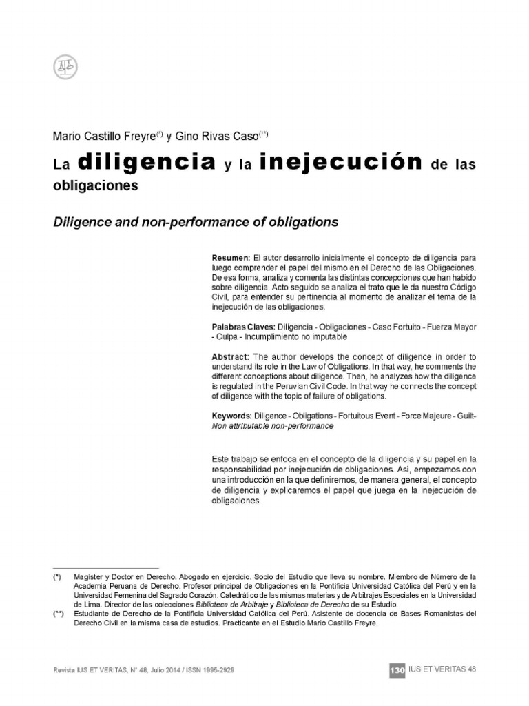 Castillo - Inejecuión de Obligaciones 1 | PDF