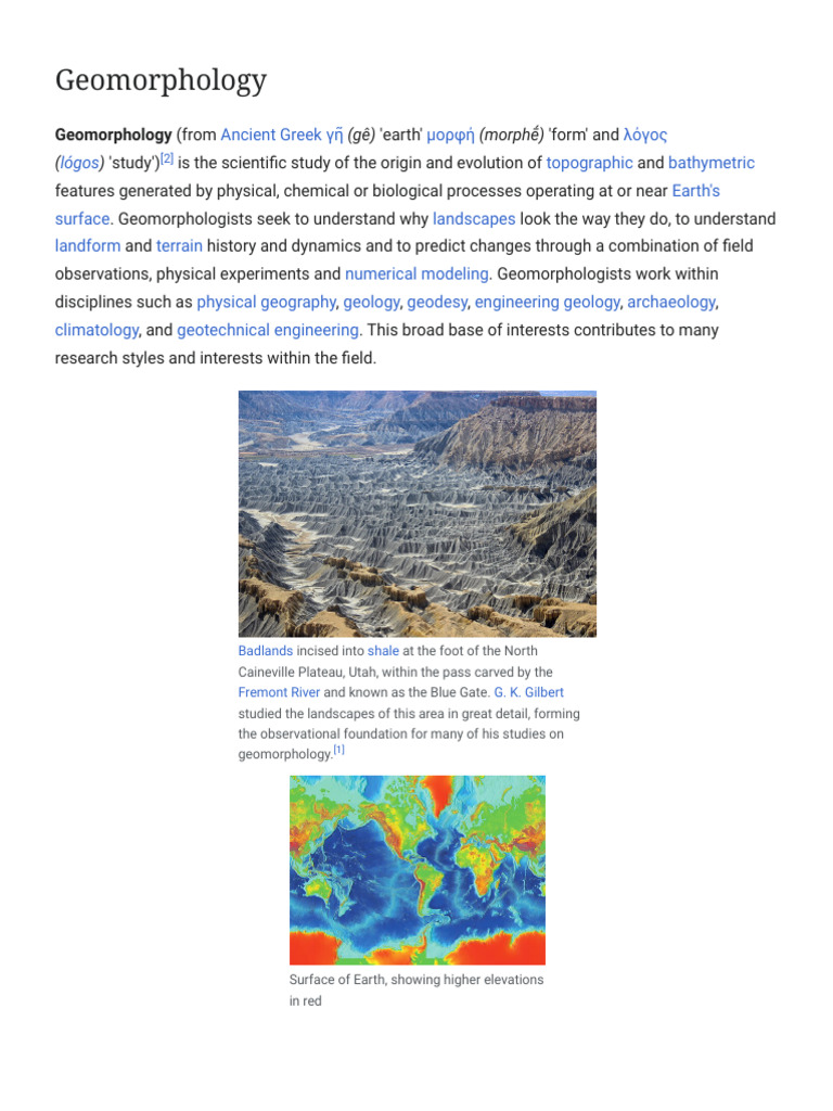 Understanding Geomorphology Basics | PDF | Geomorphology | Physical ...