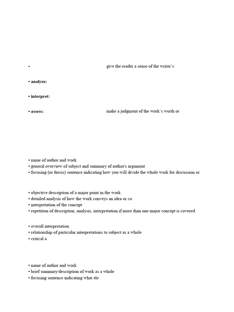 The WRITING PROCESS Writing The Review or Critique | PDF | Semantics ...