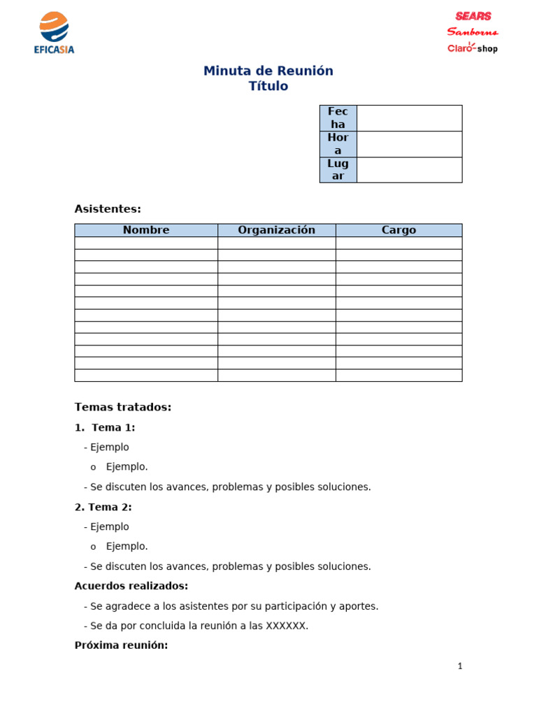 Plantilla Minuta | PDF