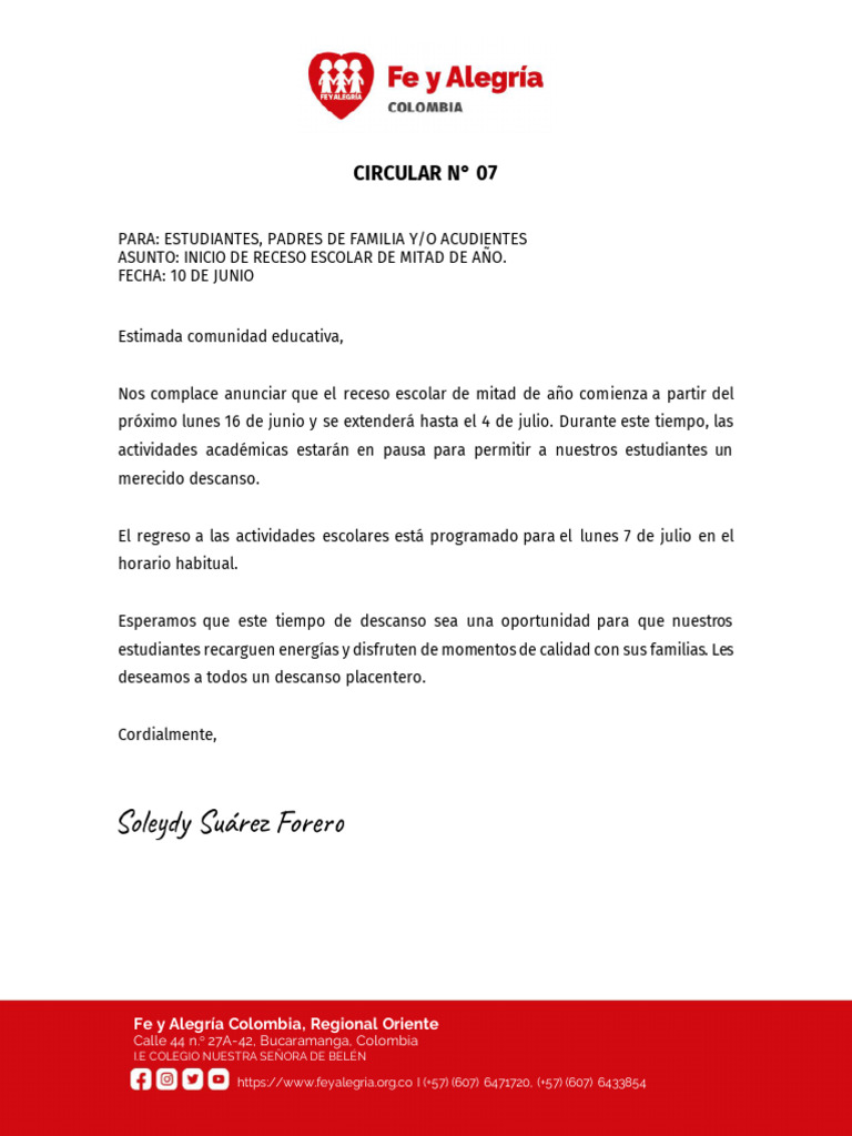 Circular #07 | PDF