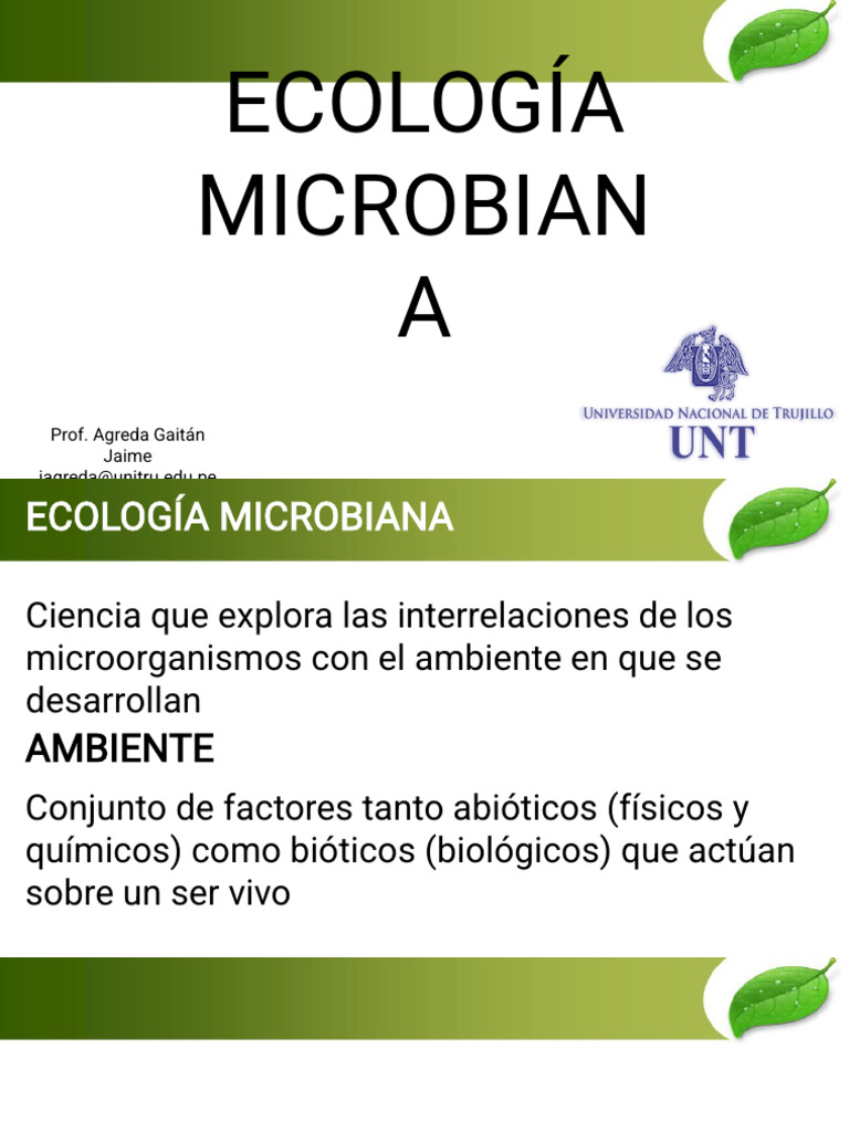 Importancia de la Ecología Microbiana | PDF | Las bacterias ...