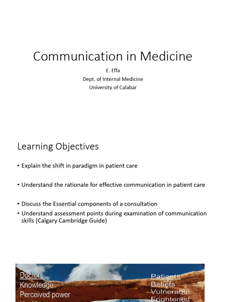 Effective Communication in Medicine | PDF | Patient | Medicine