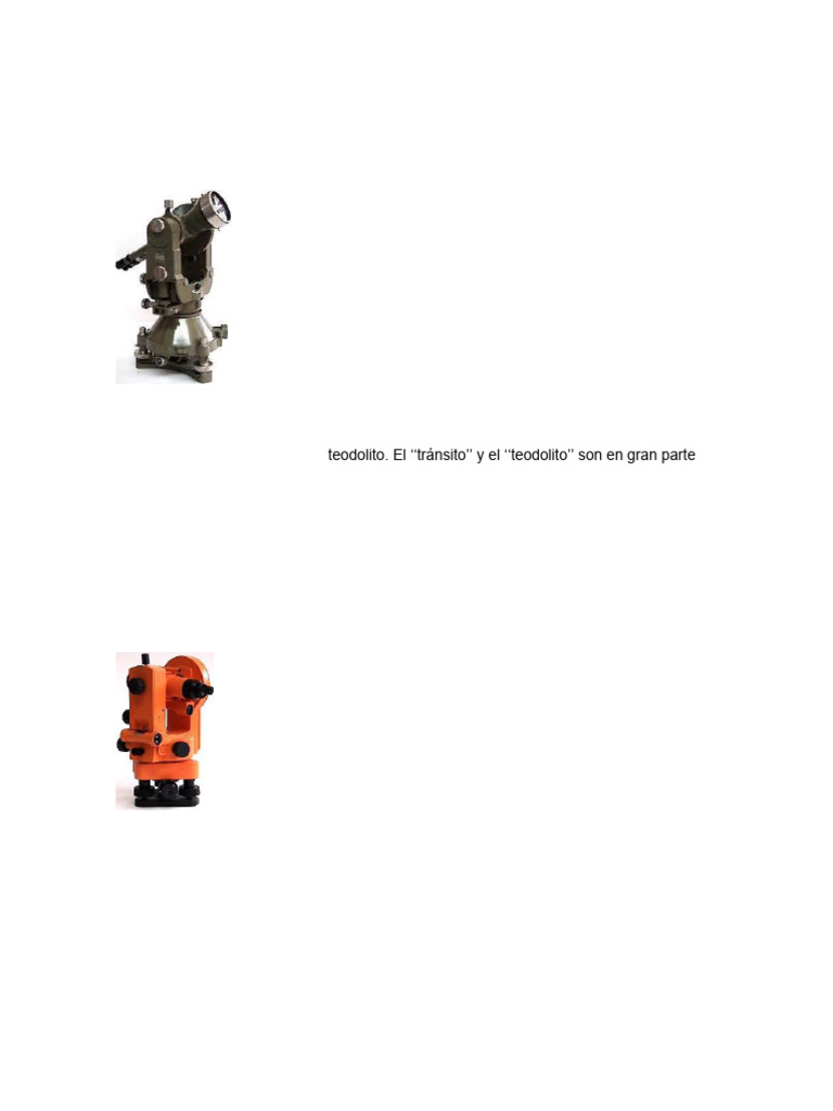 Instrumento topográfico: tránsito y teodolito | PDF