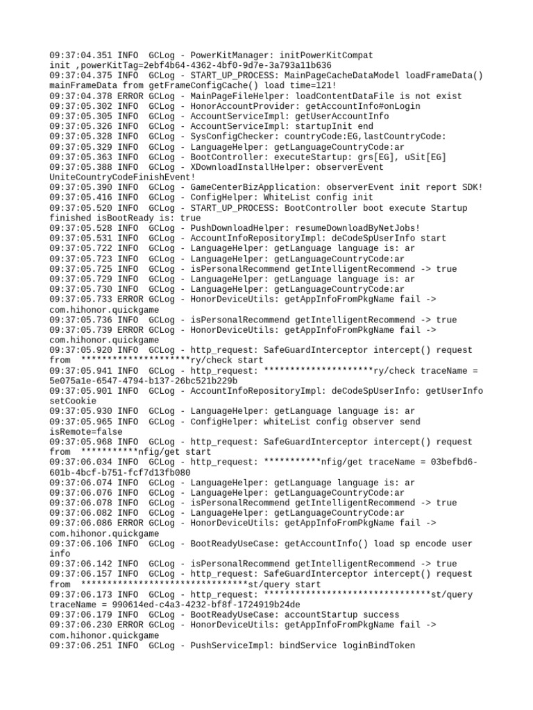 Honor Device Startup Log Analysis | PDF | Internet | World Wide Web