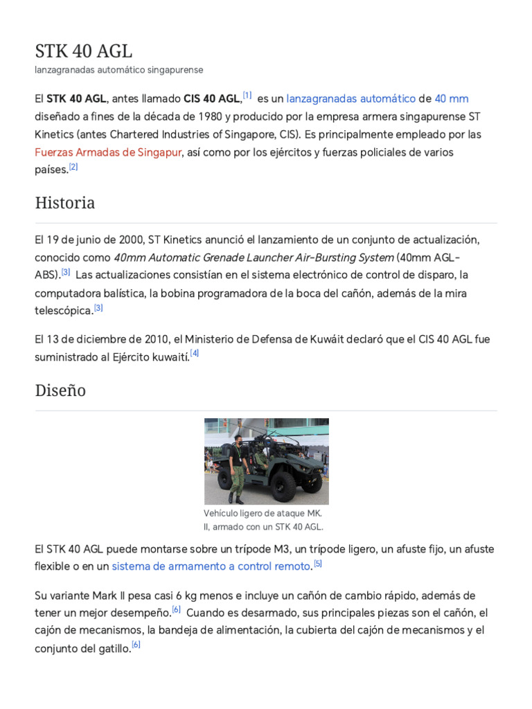 STK 40 AGL - Wikipedia, La Enciclopedia Libre | PDF | Balística | Armas ...