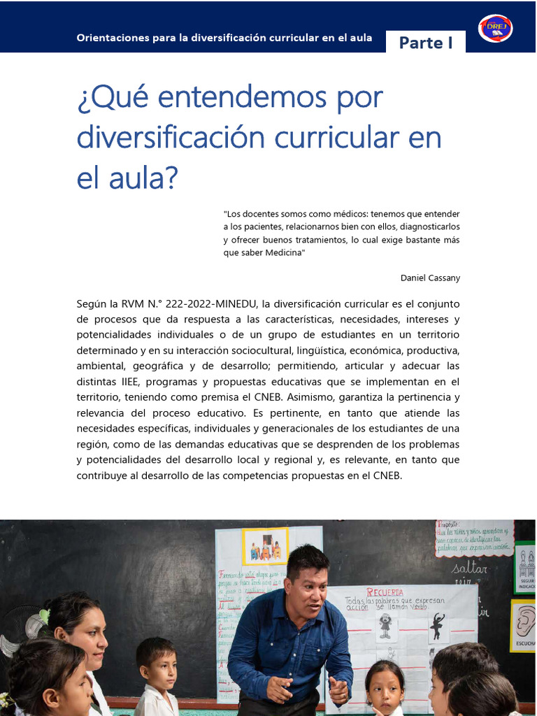 Diversificación Curricular en el Aula | PDF | Aprendizaje | Plan de ...
