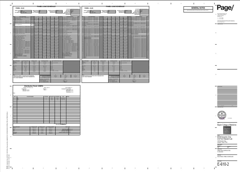 Panel Load Schedule for Tenant Electrical | PDF | Mains Electricity ...