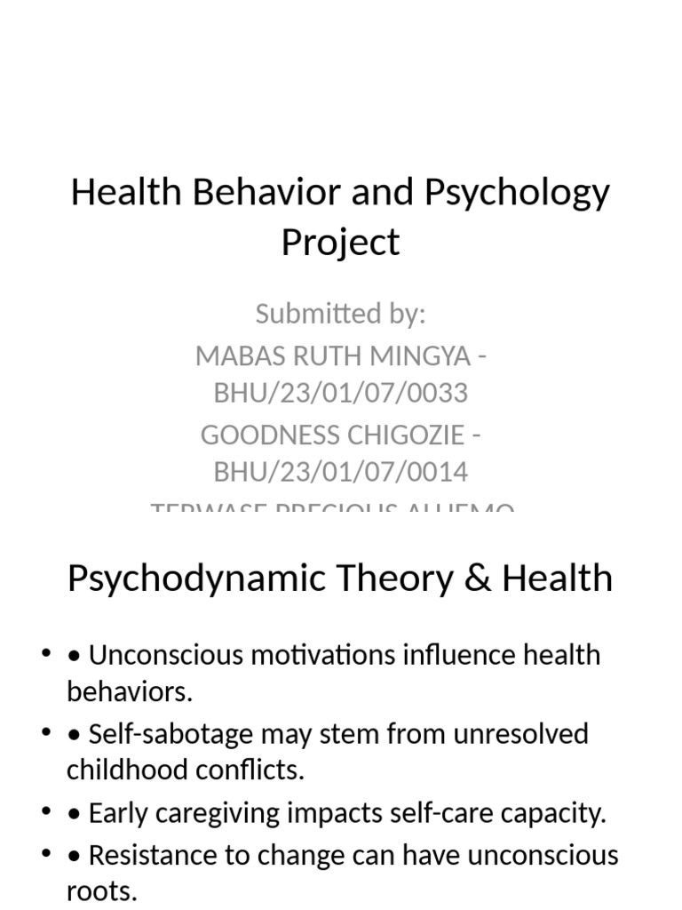 Psychology's Impact on Health Behavior | PDF | Self Efficacy | Behavior