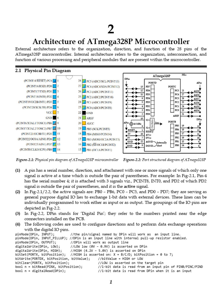 ATmega328P Microcontroller Architecture | PDF | Booting | Arduino