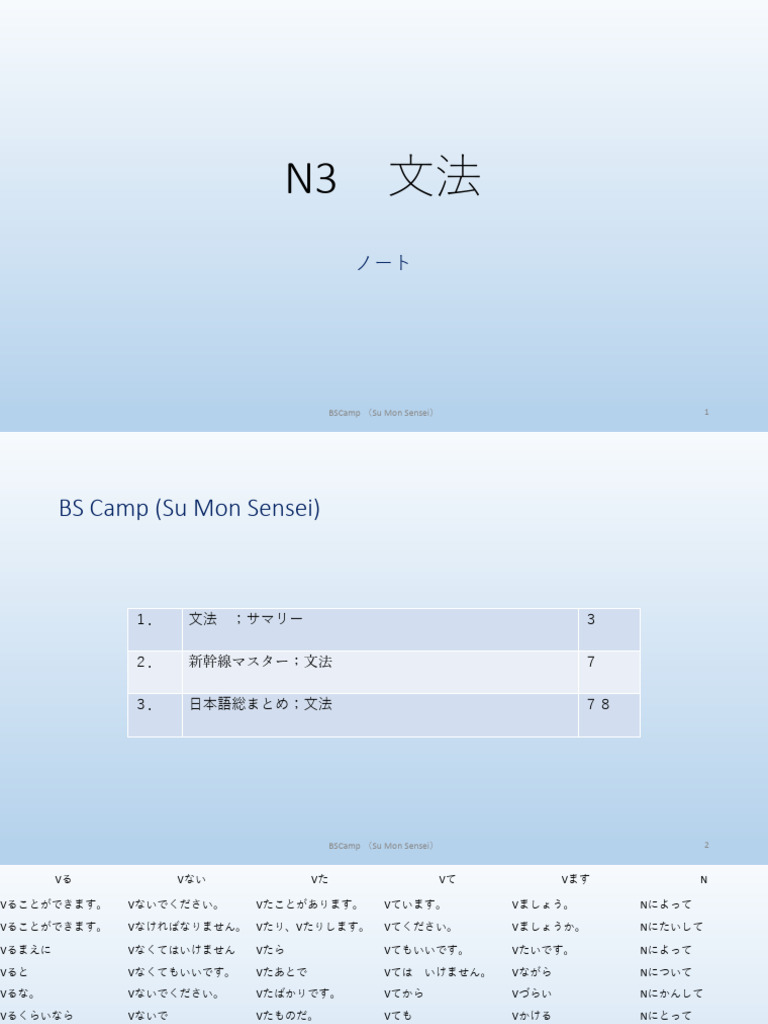 N3 Note | PDF