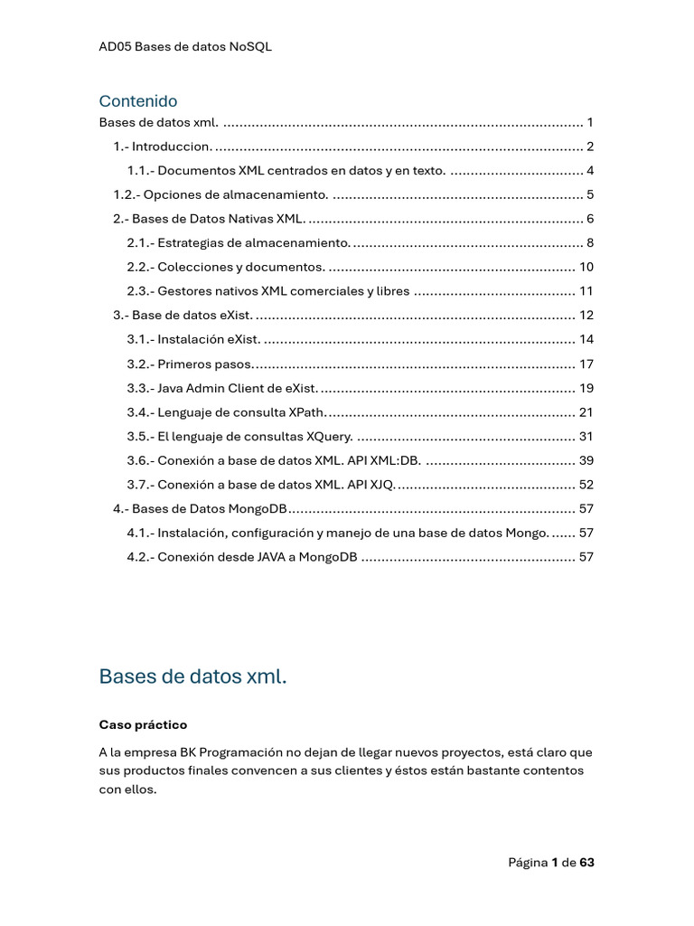 Introducción a Bases de Datos NoSQL XML | PDF | X camino | Xml