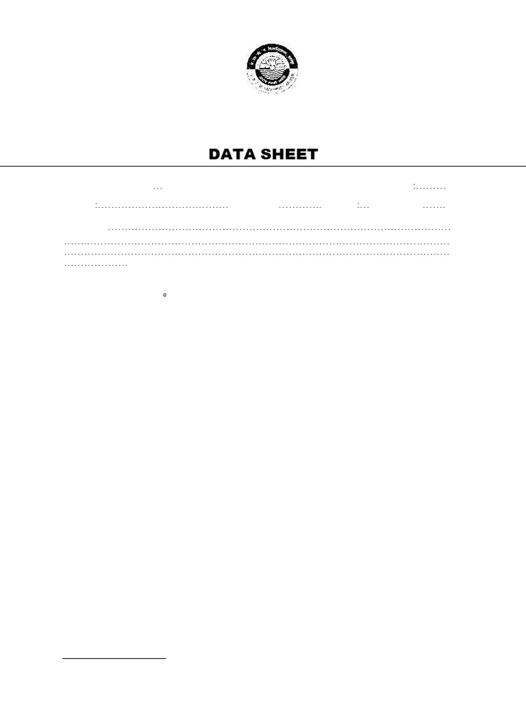 Chemical Engineering Lab Data Sheet | PDF