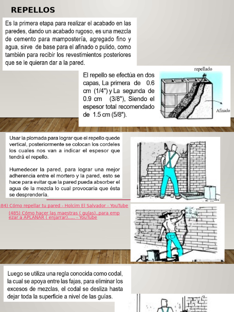 Cantidades y tipos de repello exterior | PDF