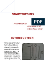 Nanostructures: Presentation By: Amandeep Singh Mtech Nano (2yrs)