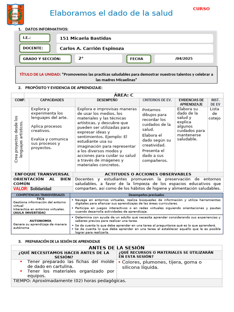 S Arte Semana 3 - Unidad 1 | PDF | Aprendizaje | Evaluación