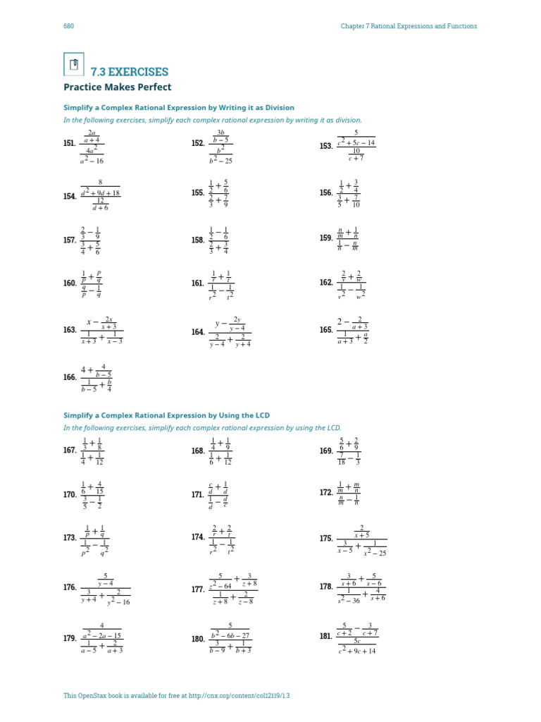 Complex Rational Expression | PDF | Lexicology | Mathematical Concepts