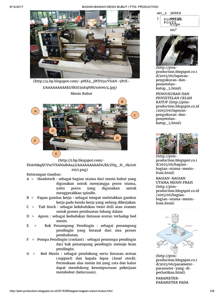 Fungsi Apron dan Bagian Mesin Bubut | PDF