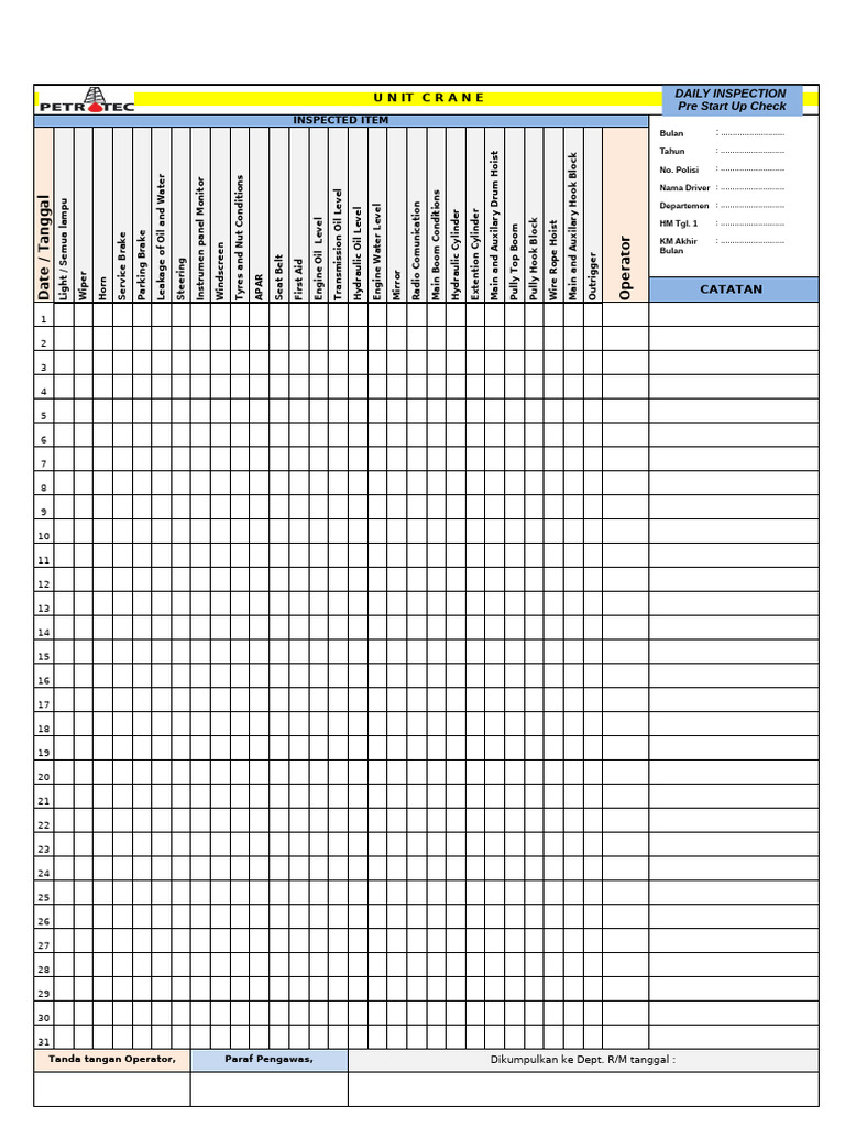 P2H Abs Dokumen Project Sipil Semoga Bermanfaat | PDF | Vehicle Parts ...