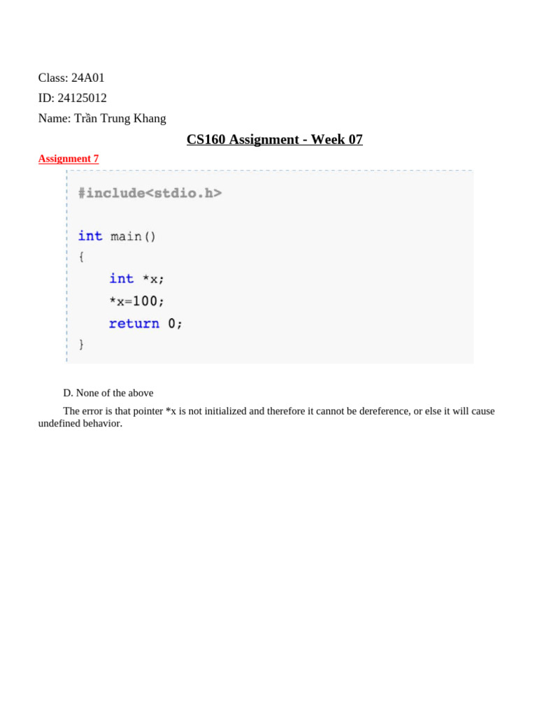 Assignment 7 | PDF