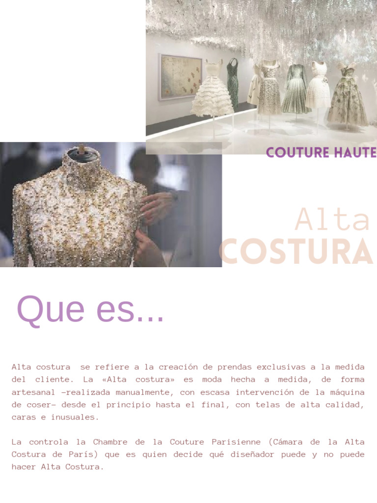 Alta Costura: Arte y Exclusividad en Moda | PDF | Moda | Ropa