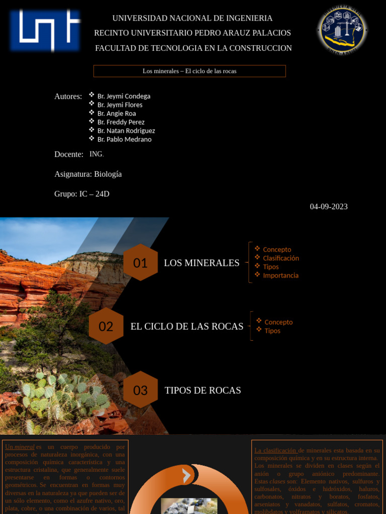 Geologia 1 | PDF | Roca (geología) | Roca ígnea