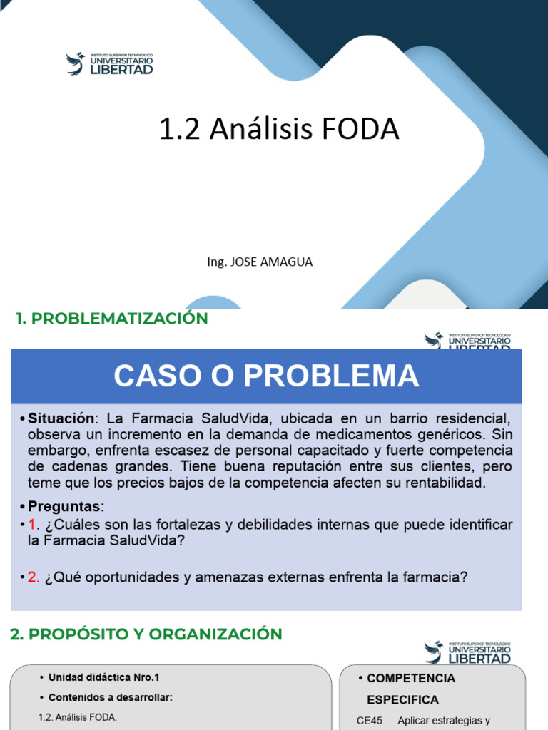 Análisis FODA de Farmacia SaludVida | PDF | Análisis FODA | Business