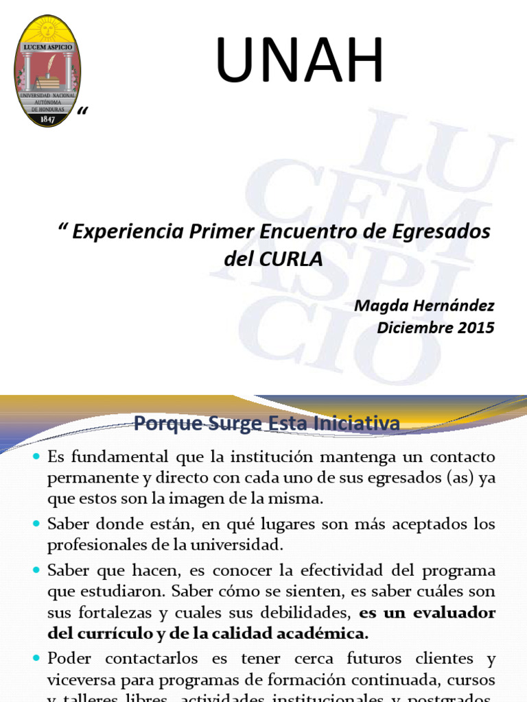 Encuentro de Egresados CURLA: Resultados y Logros | PDF | Plan de estudios