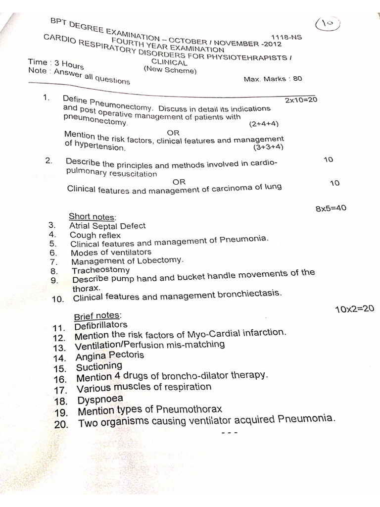 CL - Cardio Previous Years Question Papers | PDF