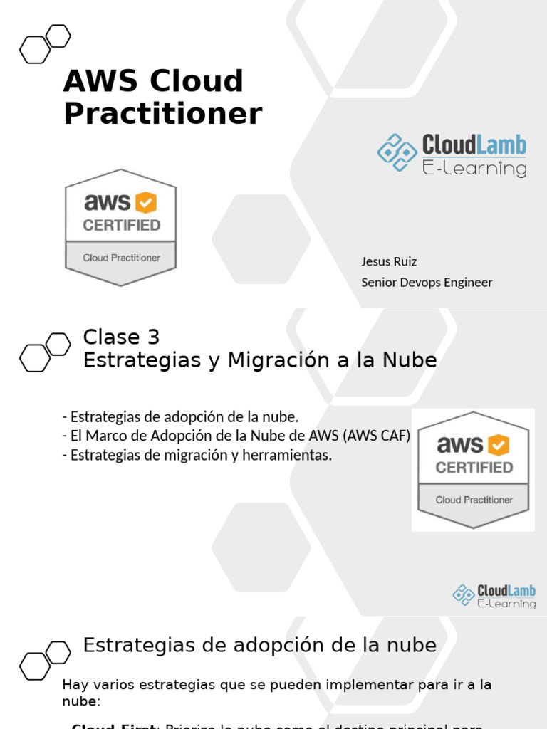 Estrategias de AWS CAF en Migración Nube | PDF | Computación en la nube ...