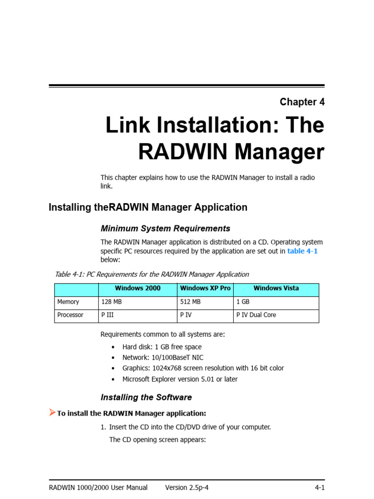 RADWIN Manager Installation Guide | PDF | Microsoft Windows | Antenna ...