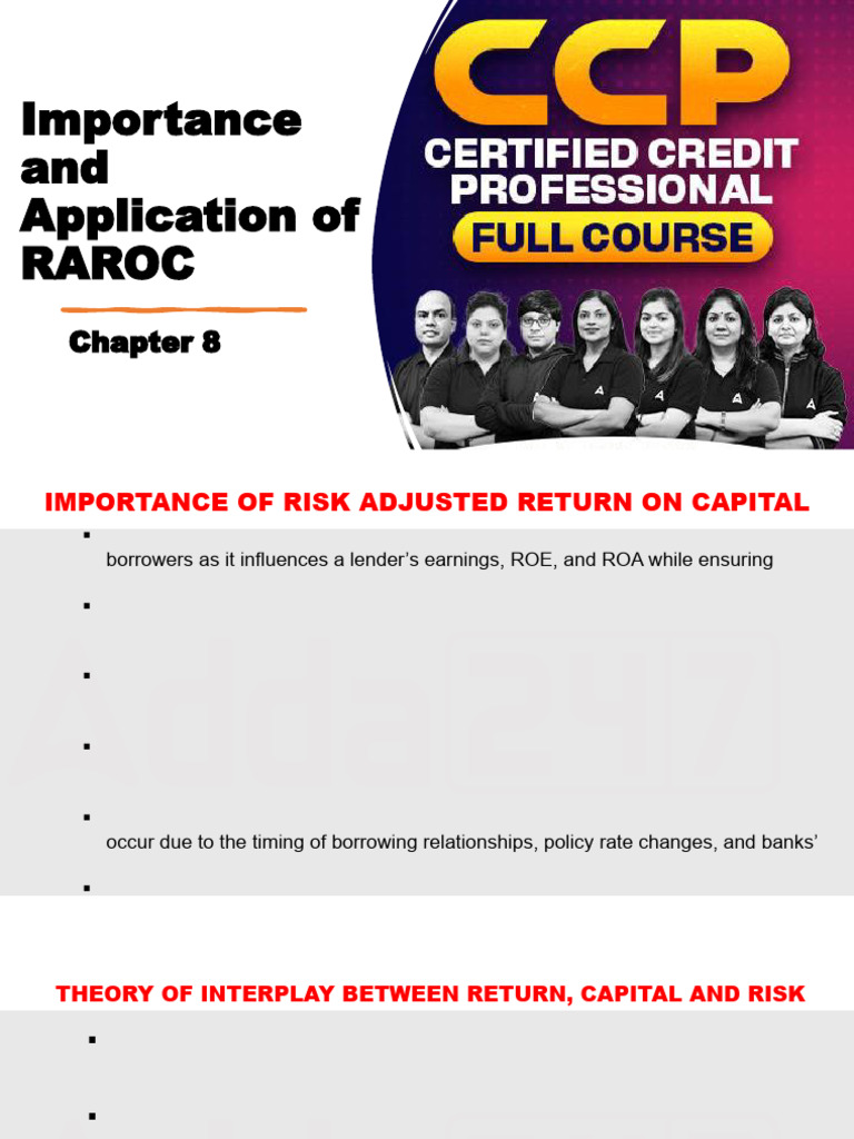 Importance and Application of Raroc | PDF | Financial Risk | Risk