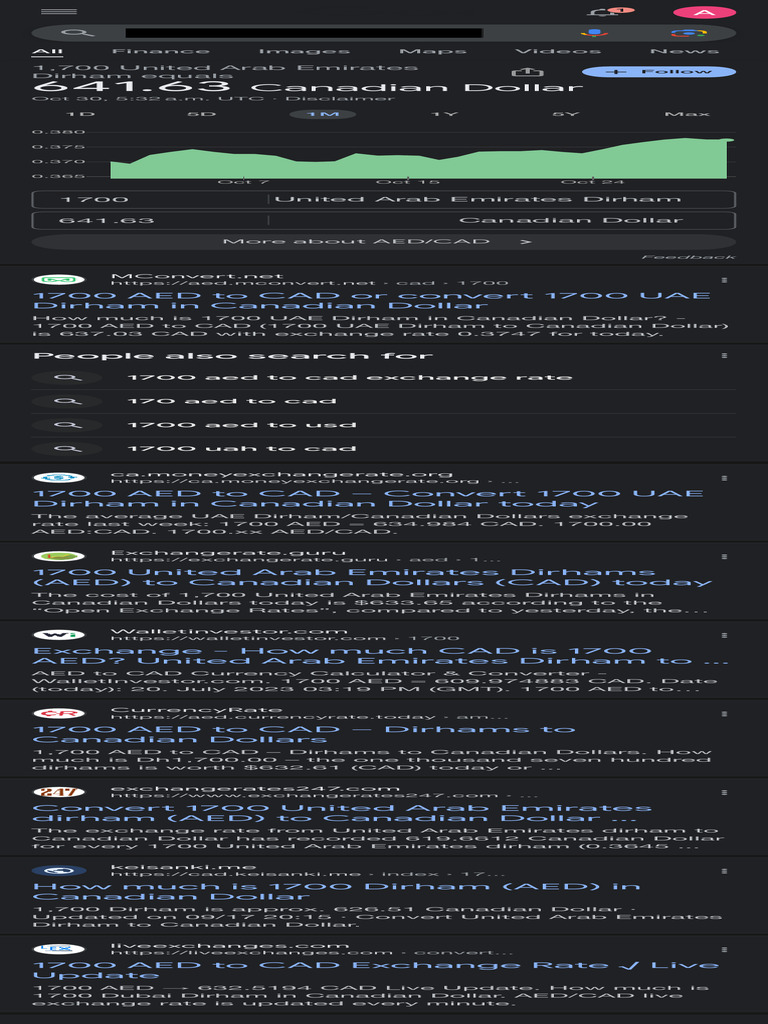 1700 Aed To Cad - Google Search | PDF | Canadian Dollar | Foreign Exchange  Market