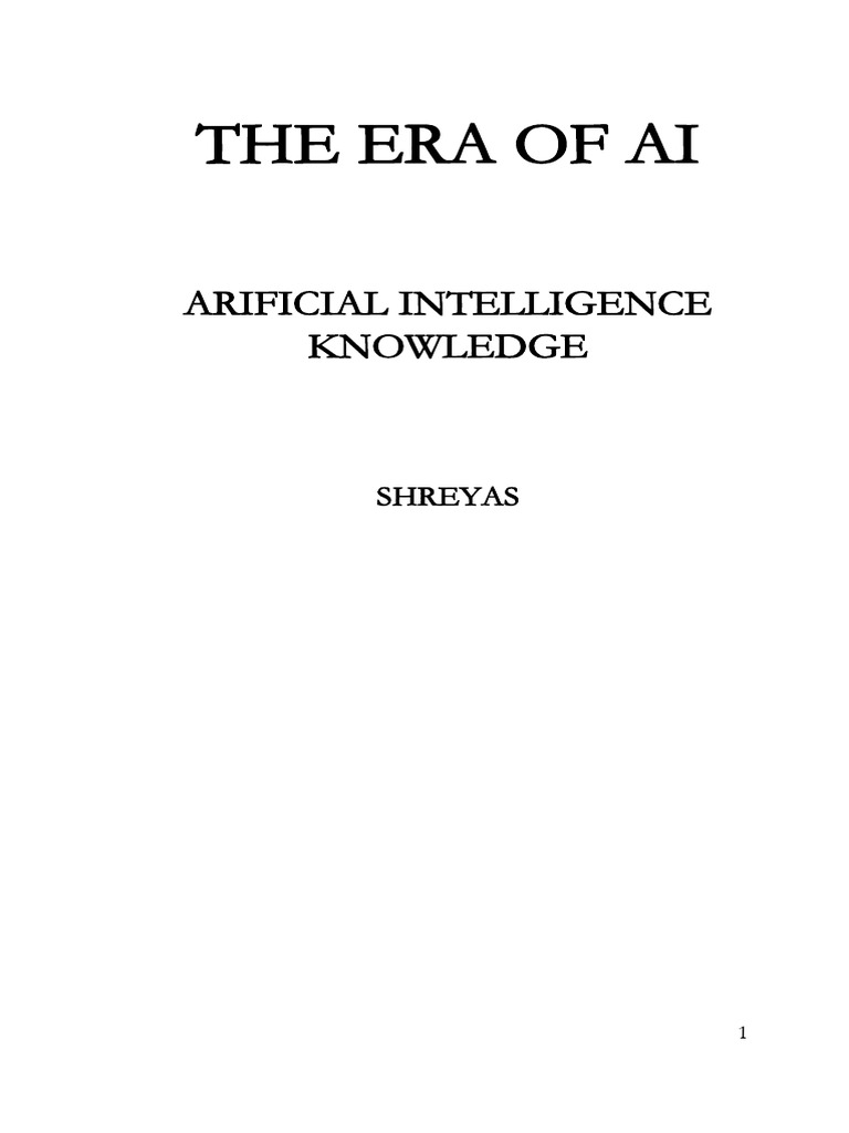 Understanding the AI Era | PDF | Artificial Intelligence | Intelligence ...