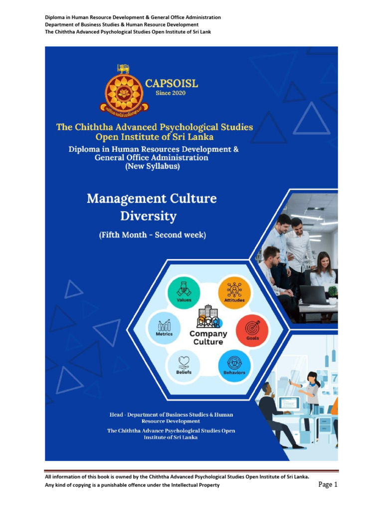 Fifth Month - Second Week | PDF | Organizational Culture | Leadership