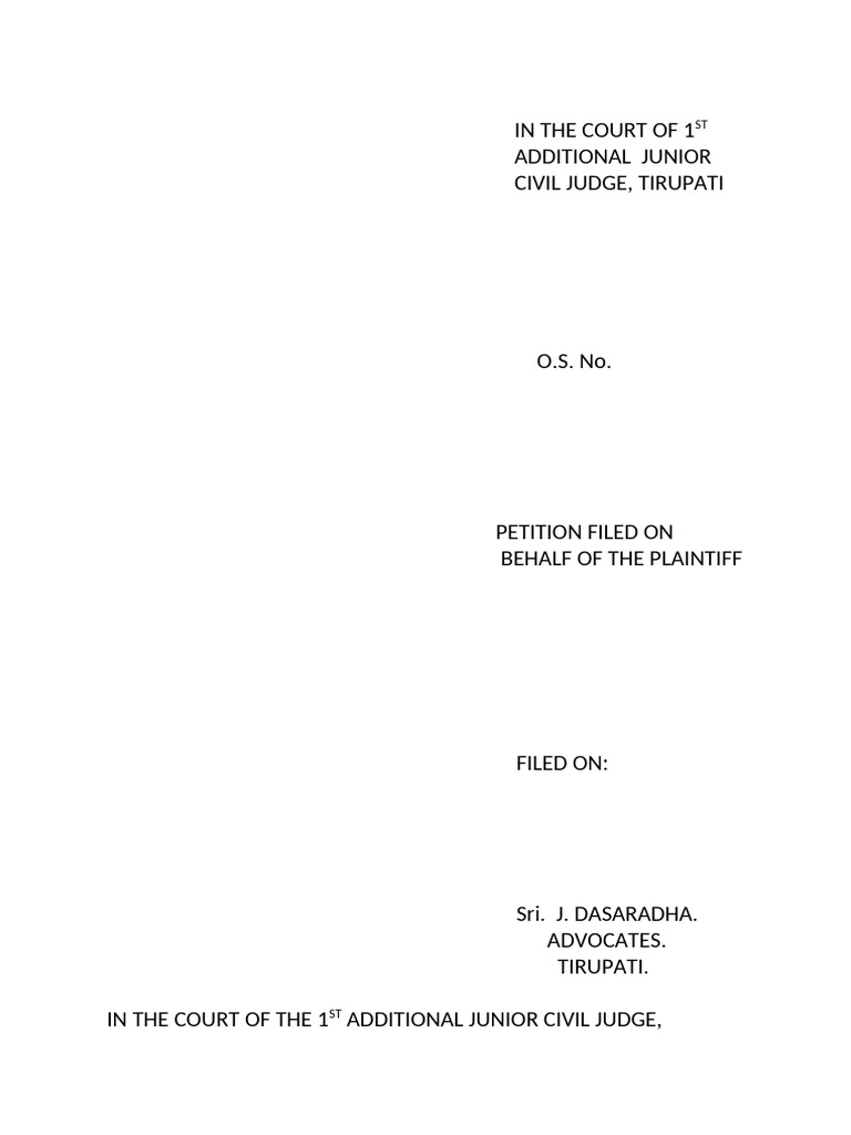 Plaintiff Petition in Civil Case | PDF
