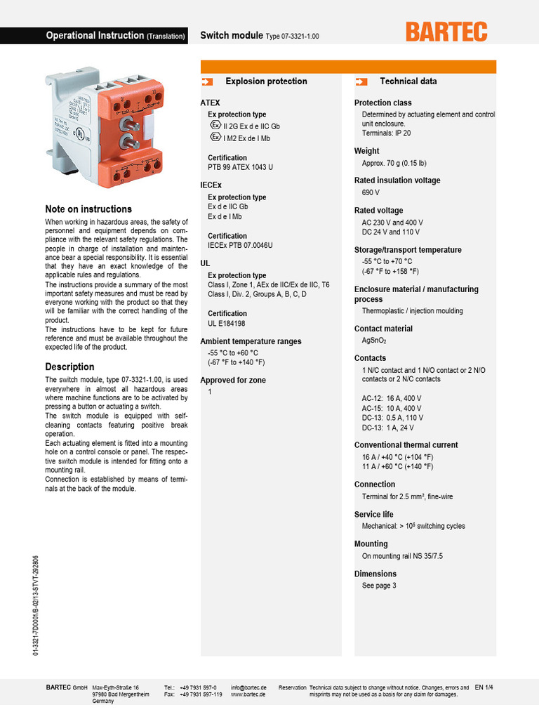 En Switch Module 07 3321 1 | PDF | Switch | Equipment