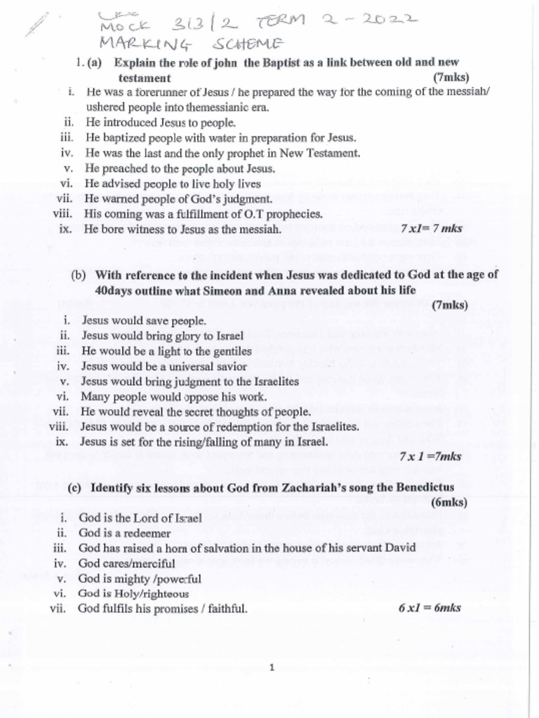 CRE PAPER 2 MS Enovate KCSE Prediction App | PDF