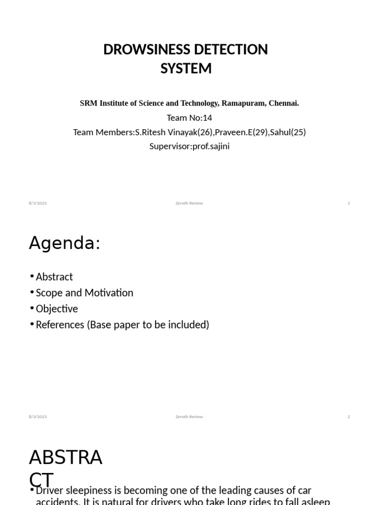Real-Time Drowsiness Detection System | PDF