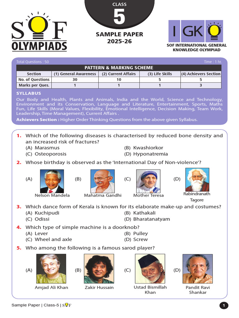 Igko Sample Paper Class 5 2025 26 Pdf